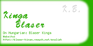 kinga blaser business card